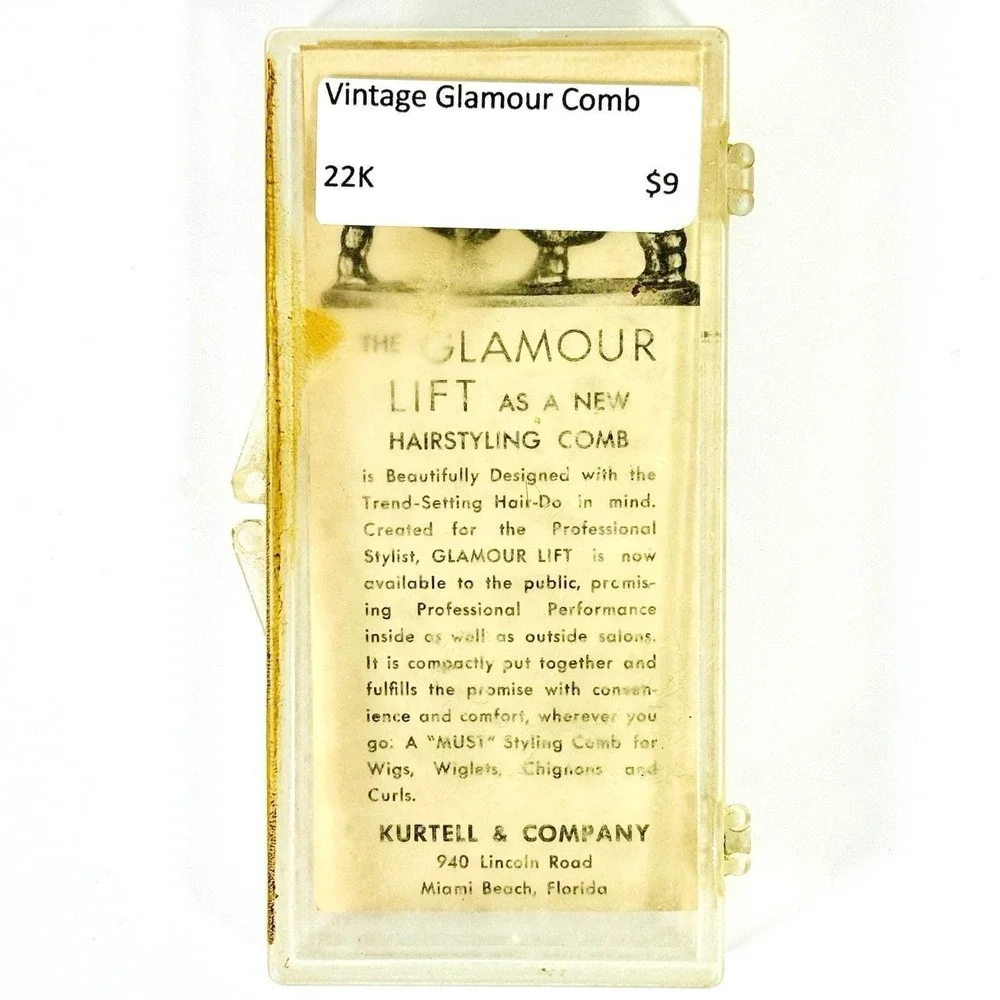 Vintage 50s Baby Powder Blue Poodle Glamour Lift‎ Hair Styling Comb Pick Boudoir